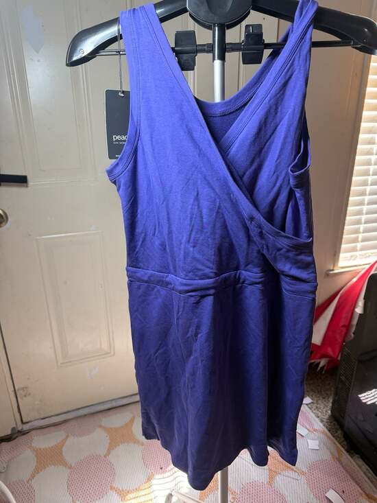 Peach Dresses & Skirts - Peach Helios Dress Deep Violet Size S Sleeveless Bamboo Eco-Friendly Wrap